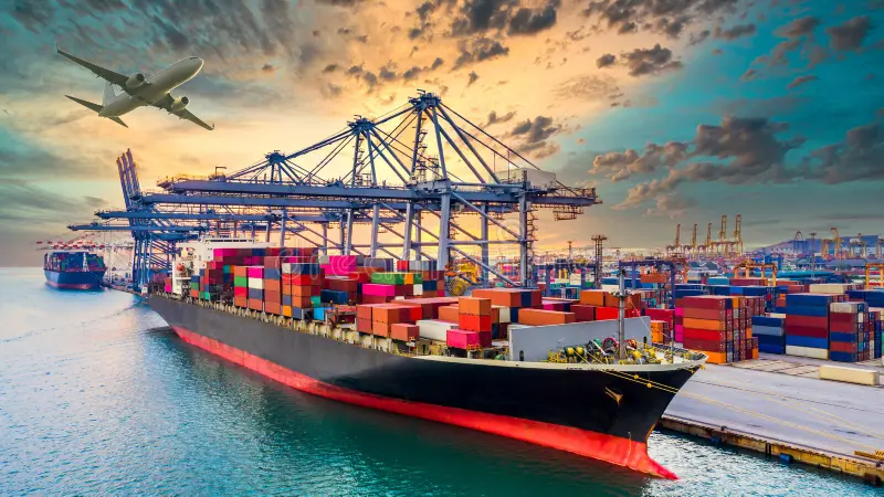 Container ship at Colombo port